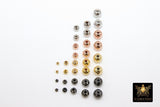 Gold Plated Beads, 50 pc Smooth Seamless Silver Beads, Round High Quality 2