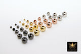 Gold Plated Beads, 50 pc Smooth Seamless Silver Beads, Round High Quality 2