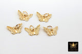 925 Silver Butterfly Charms, Sterling Silver Jewelry, 8 x 12 mm Minimalist Tiny Dangle # 2152