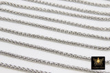 Stainless Steel Gold Chain, 304 Rope Mesh Chains CH #222, Silver 5 x 3 mm Unfinished Necklace Chains