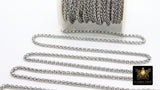 Stainless Steel Gold Chain, 304 Rope Mesh Chains CH #222, Silver 5 x 3 mm Unfinished Necklace Chains