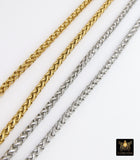 Stainless Steel Gold Chain, 304 Rope Mesh Chains CH #222, Silver 5 x 3 mm Unfinished Necklace Chains