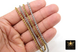 Stainless Steel Gold Chain, 304 Rope Mesh Chains CH #222, Silver 5 x 3 mm Unfinished Necklace Chains