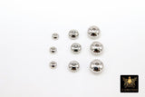 Gold Spacer Beads, Silver Round Saucer Beads, 20 pcs Rondelle Donut Beads #2511