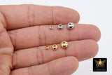 Gold Spacer Beads, Silver Round Saucer Beads, 20 pcs Rondelle Donut Beads #2511