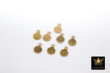 14 K Gold Filled Round Disc Charms, 3 Pc Tiny Flat Gold Blanks, Minimalist 14 20 Jewelry #2132