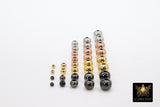 Gold Plated Beads, 50 pc Smooth Seamless Silver Beads, Round High Quality 2
