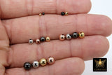 Gold Plated Beads, 50 pc Smooth Seamless Silver Beads, Round High Quality 2