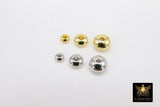 Gold Spacer Beads, Silver Round Saucer Beads, 20 pcs Rondelle Donut Beads #2511