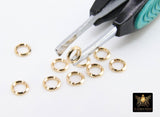 14 K Gold Filled Round Split Rings, 5.2 mm Gold Rings #2147, Strong Jump Ring