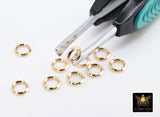14 K Gold Filled Round Split Rings, 5.2 mm Gold Rings # 2147, Strong Jump Ring