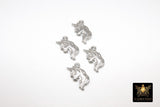 Silver Unicorn Charms, Tiny Fantasy Charms, Stainless Steel Unicorn Head #874