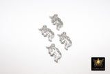 Silver Unicorn Charms, Tiny Fantasy Charms, Stainless Steel Unicorn Head #874