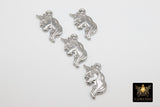 Silver Unicorn Charms, Tiny Fantasy Charms, Stainless Steel Unicorn Head #874