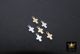 14 K Gold Filled Cross Charms, 3 Pc 925 Sterling Silver Tiny Crosses AG# 833, Small 7 mm Minimalist 14 20 Jewelry