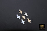 14 K Gold Filled Cross Charms, 3 Pc 925 Sterling Silver Tiny Crosses AG# 833, Small 7 mm Minimalist 14 20 Jewelry