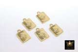 Gold Star Padlock Charms, Small Moon Box Pendant #210, Starburst Necklace