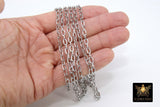 Silver Stainless Steel Chain, 304 Gold Oval Chains, 7 mm Unfinished Cable Necklace Chains CH #148