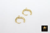 CZ Micro Pave Silver Huggies, Thick 3.5 mm Lever back Gold Round Ear Ring Parts #732, 14 mm Hoops with Closed / Open Loops