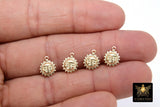 925 Sterling Silver Sun Charm, 14 K Gold Filled Sunshine Happy Face # 2264, Mini Charms Jewelry