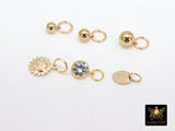 14 K Gold Filled Hoop Earrings, Thick 2.4 mm Gold Earrings for Hooplet Charms # 2130, High Quality Snap In Wire Hoops