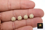 925 Sterling Silver Sun Charm, 14 K Gold Filled Sunshine Happy Face # 2264, Mini Charms Jewelry
