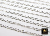 Rectangle Drawn Chain, Unfinished Gold Paper Clip CH# 129, 9 mm Rolo Ring Chains