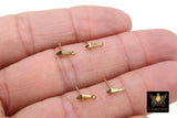 14 K Gold Filled Stud Earrings, High Quality Gold Kite Stud Post Findings #2162, Closed Loop Component Parts