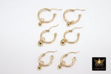 14 K Gold Filled Oval Hoop Charms, Gold Hooplet Dangle Charms #2139, 6 x 7 mm Jewelry Findings