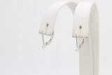 925 Sterling Silver Smooth Lever Back Ear Rings, 2 Pc High Quality Huggie Wire Findings # 2163, Open Loops 9.5 x 16.5 mm
