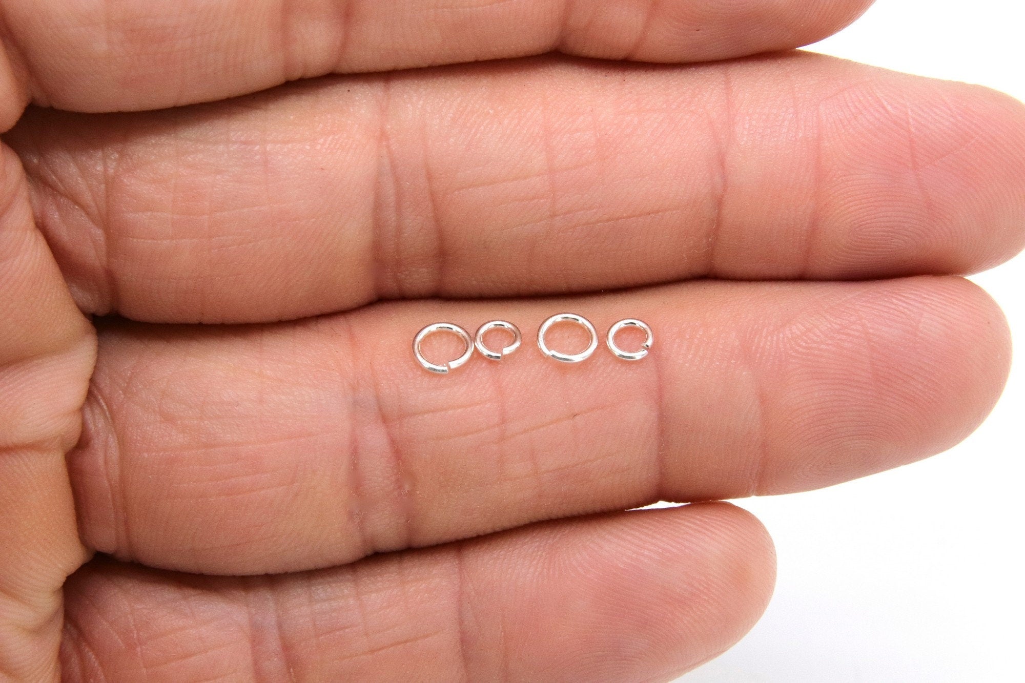 925 Sterling Silver Jump Rings, Open Snap Close Rings # 3294, 3.3 mm 4 mm 5 mm or 6 mm Strong