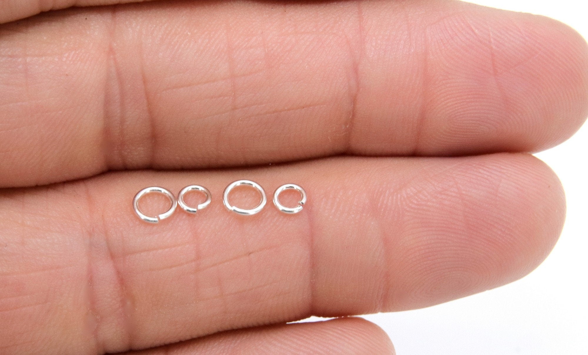 925 Sterling Silver Jump Rings, Open Snap Close Rings # 3294, 3.3 mm 4 mm 5 mm or 6 mm Strong
