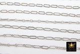 Rectangle Drawn Chain, Unfinished Gold Paper Clip CH# 129, 9 mm Rolo Ring Chains
