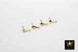 14 K Gold Filled Stud Earrings, High Quality Gold Kite Stud Post Findings #2162, Closed Loop Component Parts