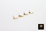 14 K Gold Filled Stud Earrings, High Quality Gold Kite Stud Post Findings #2162, Closed Loop Component Parts