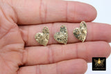 14 K Gold Filled Hammered Heart Charms, Large Pattern Texture Heart Pendants # 2125, 14 20 Jewelry Necklace