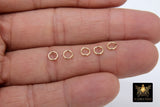14 K Gold Filled Jump Rings, 4.0 or 5.0 mm Open Snap Close Rings, Strong 20.5 Gauge