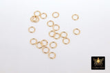 14 K Gold Filled Jump Rings, 4.0 or 5.0 mm Open Snap Close Rings, Strong 20.5 Gauge