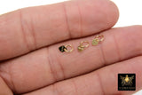 14 K Gold Filled Heart Hoop Charms, Gold Hooplet Dangle Charms # 2137, 4 mm Jewelry Findings