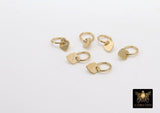 14 K Gold Filled Heart Hoop Charms, Gold Hooplet Dangle Charms #2137, 4 mm Jewelry Findings