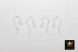 925 Sterling Silver Ear Wire Hooks, Fancy Elegant Wire Earring Findings # 2170, Open Loop Components