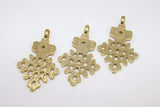 Brass Ethiopian Coptic Cross Pendant, Large African Cross Brass Necklace Jewelry 34 x 55 mm