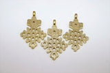 Brass Ethiopian Coptic Cross Pendant, Large African Cross Brass Necklace Jewelry 34 x 55 mm