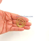 Brushed Gold Washer Charms, Gold Round O Connector Closed Ring Hoop Charms # 794, Sizes 15 - 60 mm