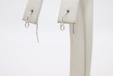 Sterling Silver Ball End Earring Hooks, Earring Findings #2171, 11.5 x 20 mm Fancy Ear Wire Components