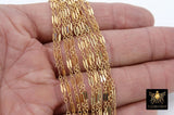 14 K Gold Filled Bar Chains, 925 Sterling Silver Sequin 2.7 mm Bar CH# 750, Unfinished Dainty Chain