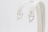 925 Sterling Silver Smooth Lever Back Ear Rings, 2 Pc High Quality Huggie Wire Findings #2163, Open Loops 9.5 x 16.5 mm