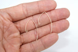 14 K Gold Filled Ear Wire Hooks, V Hook Wire Earring Findings # 2167, 20 mm and 34 mm Long Earring Hooks - 2 Piece Gold Filled
