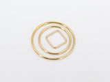 14 K Gold Filled Circle Link Rings, 10, 15