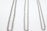 Stainless Steel ROLO Chain, 7 mm Silver Chains CH# 208, Large Unfinished Round Rolo